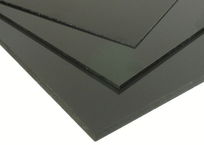 Panneau en PVC noir, feuille de plastique mince, 100x200,200x200