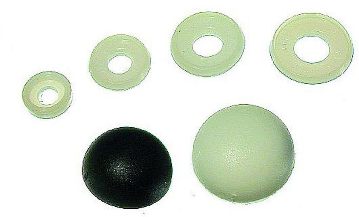 Cache vis (rondelle + capuchon) pour vis tête cylindrique D 5 - BLANC  Sachet de 25