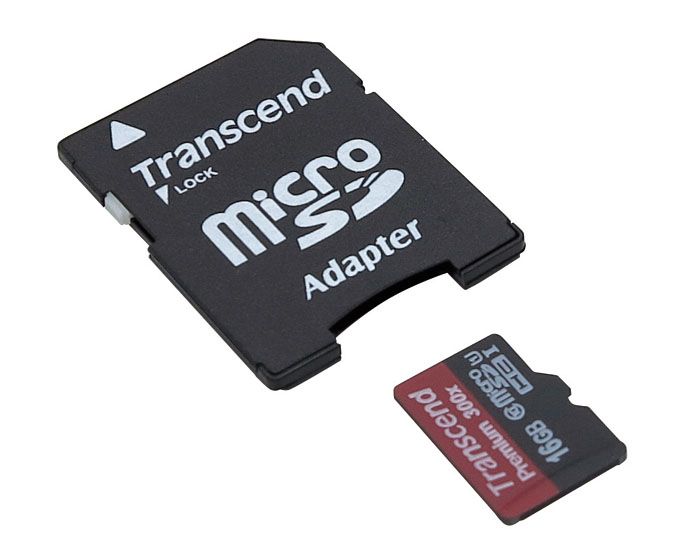Carte mémoire Micro SD 16 Go - Classe 10 - Transcend